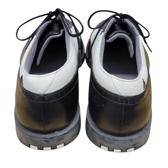 Adidas Womens Golf Shoes Black & White Wingtip Oxford Saddle Style Sz 10.5. H348 - Picture 8 of 13
